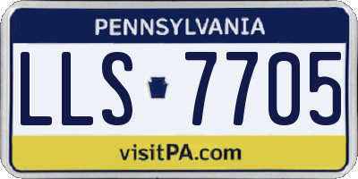 PA license plate LLS7705