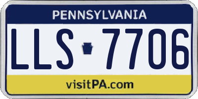 PA license plate LLS7706