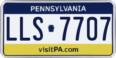 PA license plate LLS7707