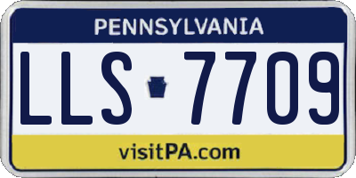 PA license plate LLS7709