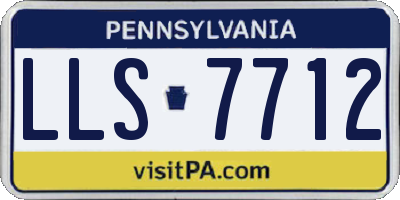 PA license plate LLS7712