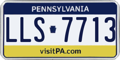 PA license plate LLS7713