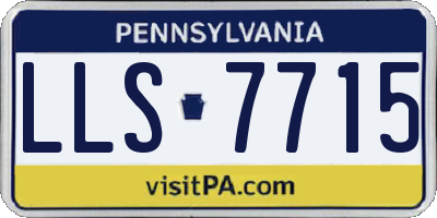PA license plate LLS7715