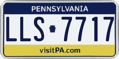 PA license plate LLS7717
