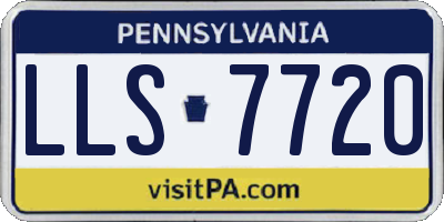 PA license plate LLS7720