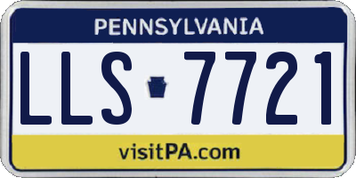 PA license plate LLS7721