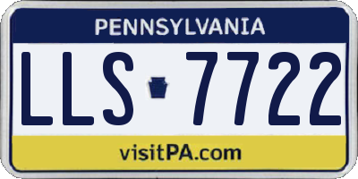 PA license plate LLS7722