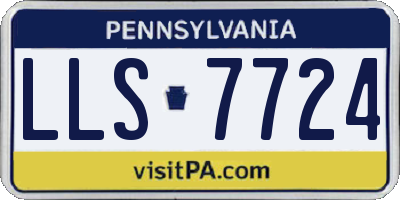 PA license plate LLS7724