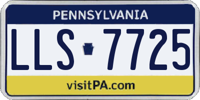 PA license plate LLS7725