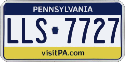 PA license plate LLS7727