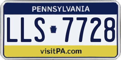 PA license plate LLS7728