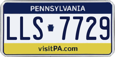 PA license plate LLS7729