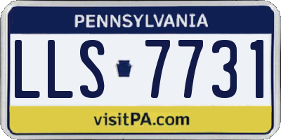 PA license plate LLS7731