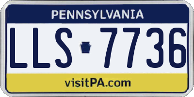PA license plate LLS7736