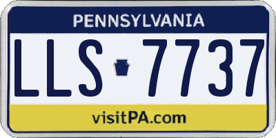 PA license plate LLS7737