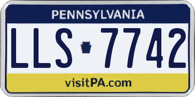 PA license plate LLS7742