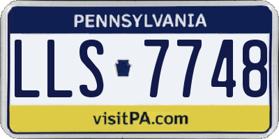 PA license plate LLS7748