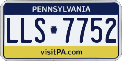 PA license plate LLS7752