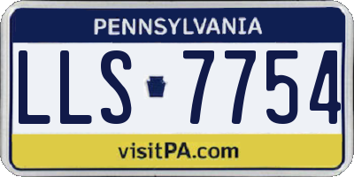 PA license plate LLS7754