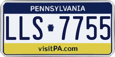 PA license plate LLS7755