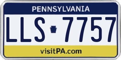 PA license plate LLS7757