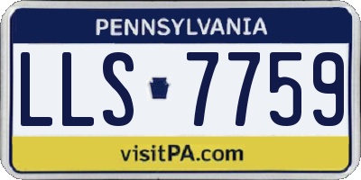 PA license plate LLS7759