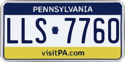 PA license plate LLS7760