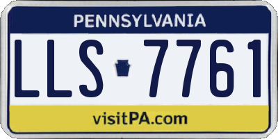 PA license plate LLS7761