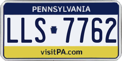 PA license plate LLS7762