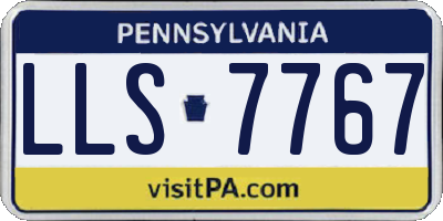 PA license plate LLS7767