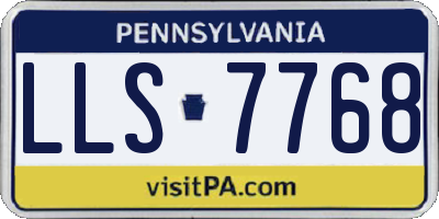 PA license plate LLS7768