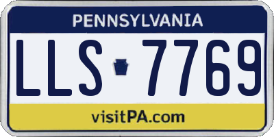 PA license plate LLS7769