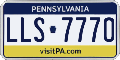 PA license plate LLS7770