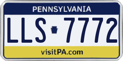 PA license plate LLS7772