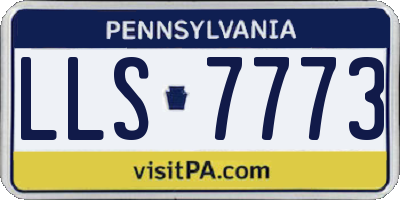 PA license plate LLS7773