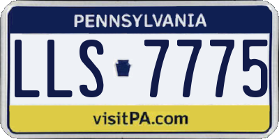 PA license plate LLS7775