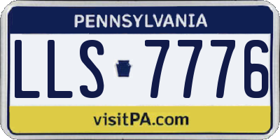 PA license plate LLS7776