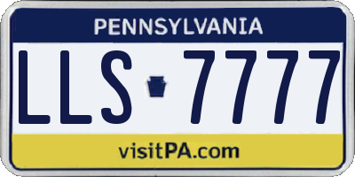 PA license plate LLS7777