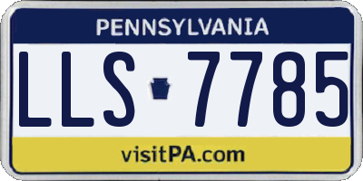 PA license plate LLS7785