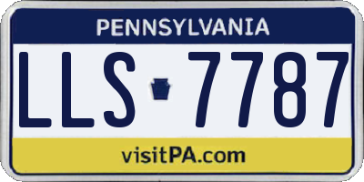 PA license plate LLS7787