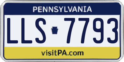 PA license plate LLS7793
