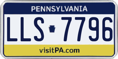 PA license plate LLS7796