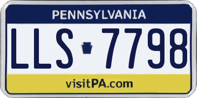 PA license plate LLS7798