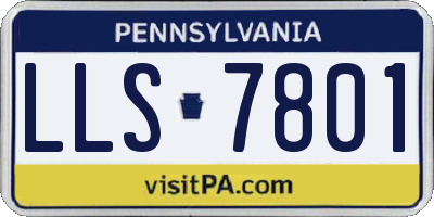 PA license plate LLS7801