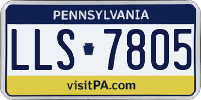 PA license plate LLS7805