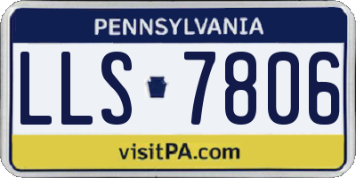 PA license plate LLS7806