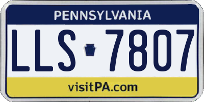 PA license plate LLS7807