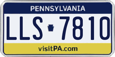 PA license plate LLS7810