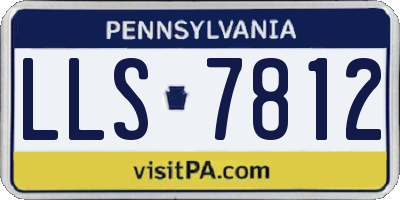 PA license plate LLS7812