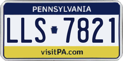 PA license plate LLS7821